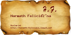 Harmath Feliciána névjegykártya